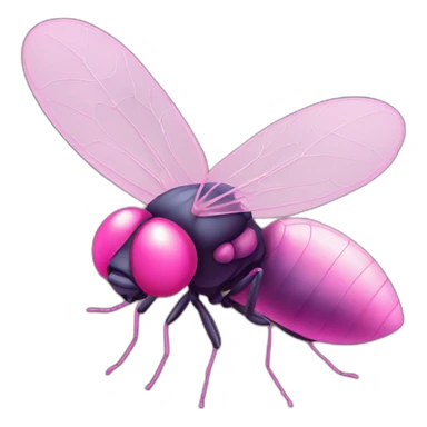 pink fly sticker