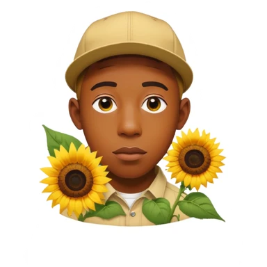 Tyler the creator with sunflower  sticker