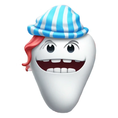 tooth wearing a thing one halloween costume  sticker