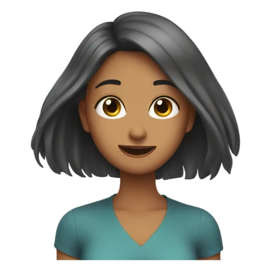 Girl flipping the bottom of her hair  sticker