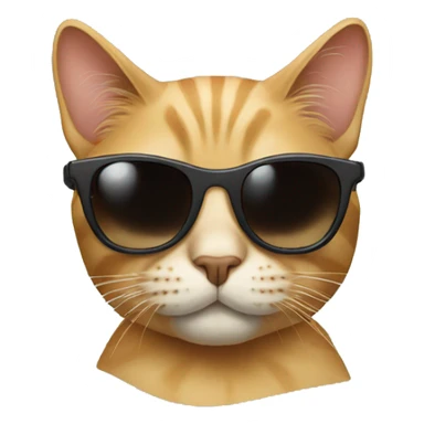 Cat with sunglasses sticker