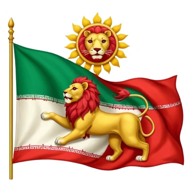 the old iranian flag sticker