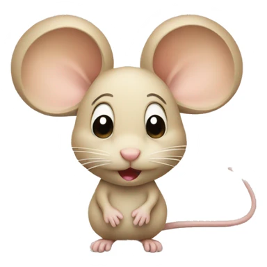 beige mouse sticker