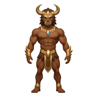 dios baal cuerpo completo con cabeza de animal sticker