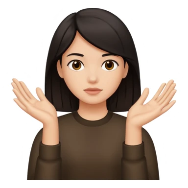 persona negando con la mano  sticker