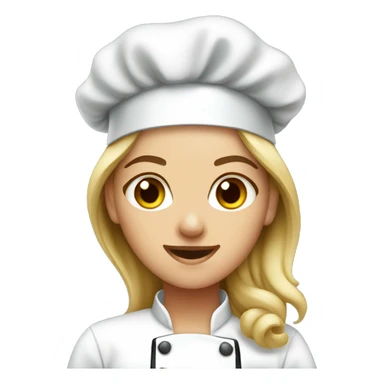 women chef white girl sticker