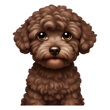 chocolate color maltipoo sticker
