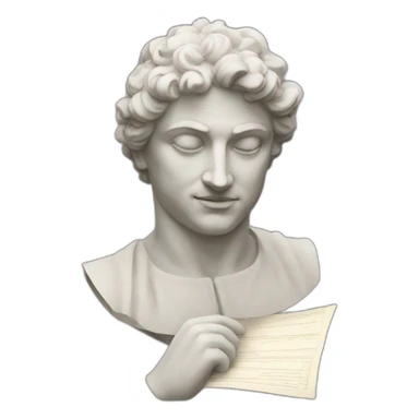 statue holding papers italy sticker