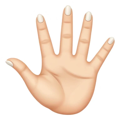 subtle emoji of a hand making a V shape with fingers, hinting at fingering, no explicit content, apple emoji style sticker