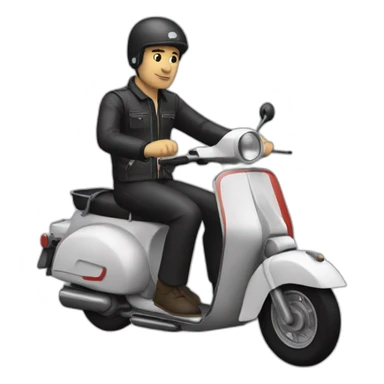 mod scooterist sticker