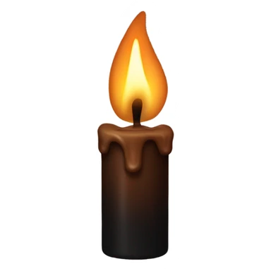 Brown black candle sticker