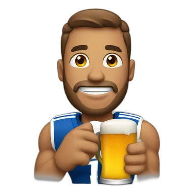 drinking beer football sticker