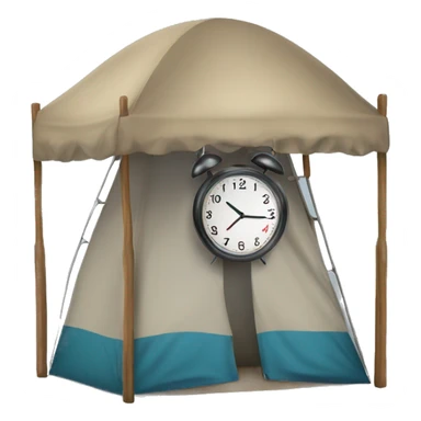Tent with clock time 10 sticker
