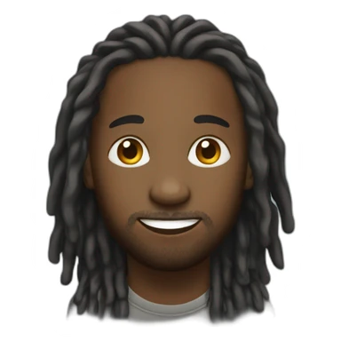 black man with locs sticker