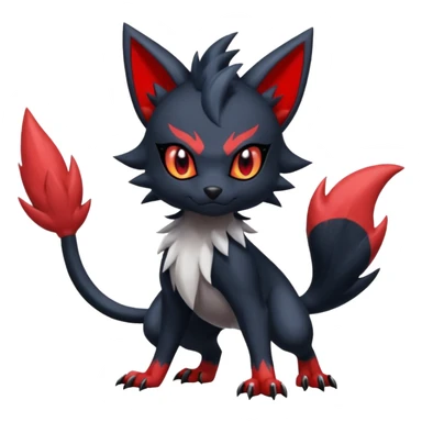 Skuntank-Litten-Absol-Zorua-Sneasel-fusion, full body sticker