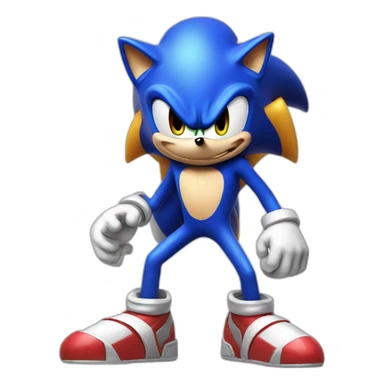 Normal sonic the hedgehog looking cool sticker