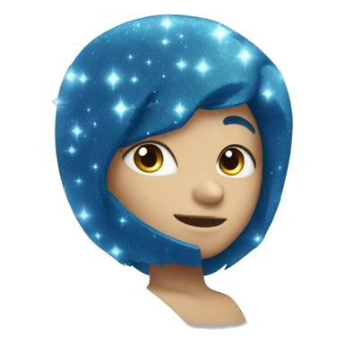 blue sparkle sticker