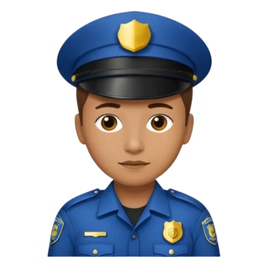 police uniform no cap sticker