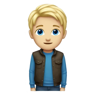 boy with blonde hair blue eyes sticker