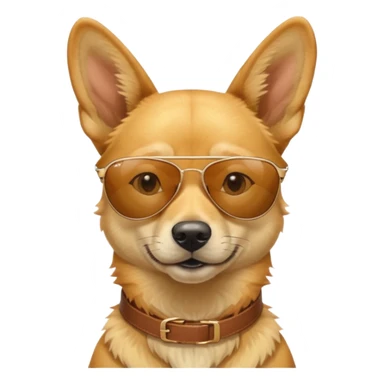 Carolina dog wearing sunglasses sticker
