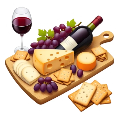 Cheese board and wine  sticker
