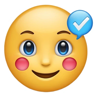 Make a emoji with blue tick sticker