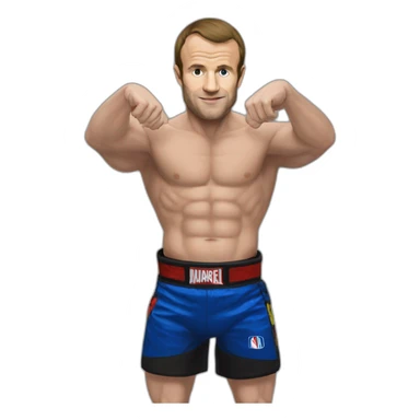 Macron dans un ring de MMA sticker