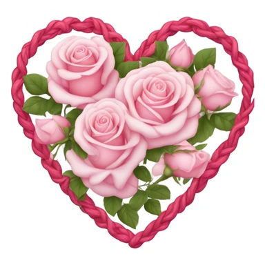 Heart with roses sticker
