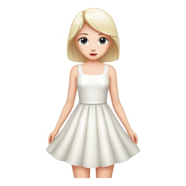 white dress sticker