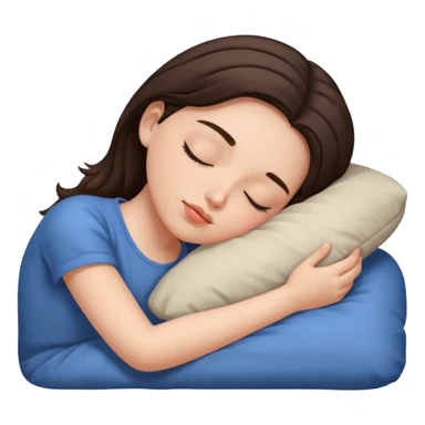 Brunette girl sleeping sticker