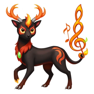 Darkrai-Houndoom-Meloetta-Fakémon-creature-hybrid-fusion, full body sticker