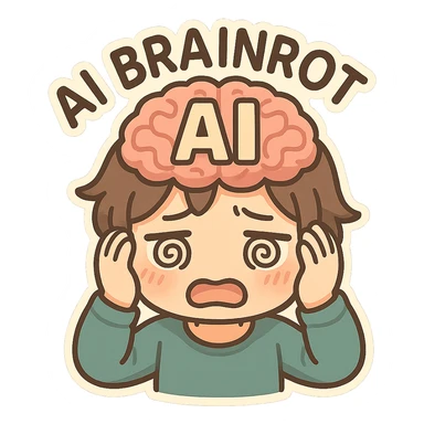 AI brainrot sticker