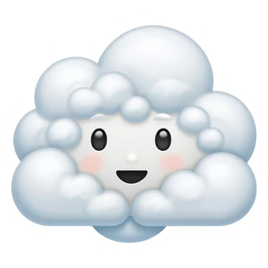 thinking cloud, simple, clear, no text sticker