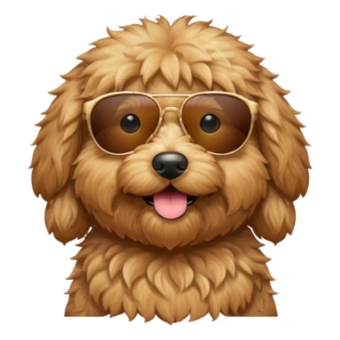Golden doodle with sunglasses sticker