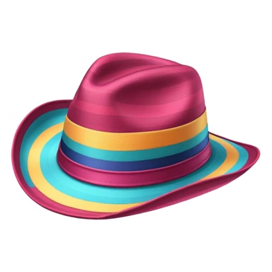 striped cowboy hat sticker
