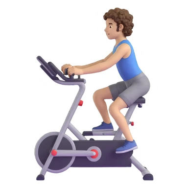 curly haired boy exercising at the gym sticker