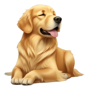Golden Retriever feeling zen sticker