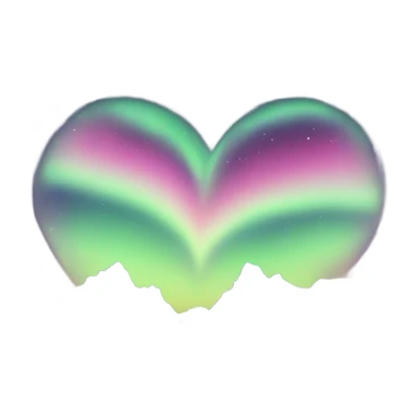Northern lights with hearts  sticker