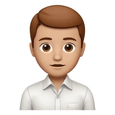 A 3D cartoon white shirt with a brown soil stain in the center, smooth fabric texture, bright lighting, realistic Memoji-style look. sticker