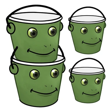 A bucket giving birth to snapper buckets sticker