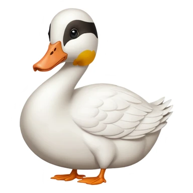 white big goose sticker