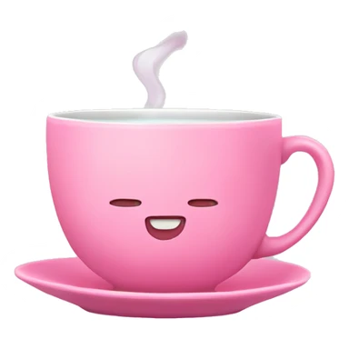 cute pink tea cup  sticker