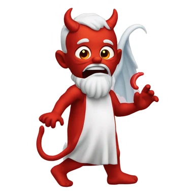 devil emoji but with angel features blowing a kiss sticker