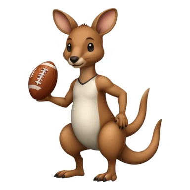 Kangaroo with football sticker