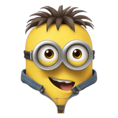 Minion love heart sticker