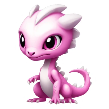 White, Chibi, White, Anthro-Sona-Lizard-Alien-Salazzle-Fakémon, with pink eyes, Full Body sticker