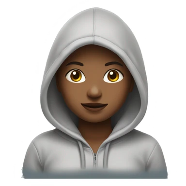 Girl wearing a hoodie ￼ sticker