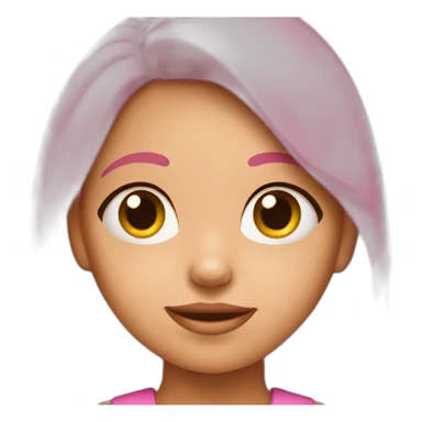 little girl with pink cheek sticker