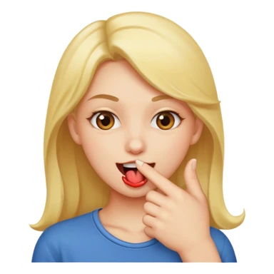 biting finger flirty  sticker