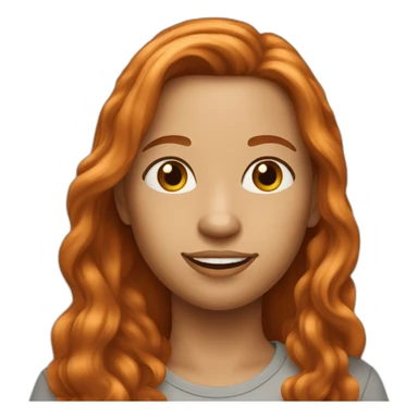 37 year old girl with long redblond hair sticker